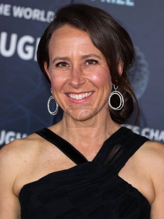 Photo for American entrepreneur/Co-Founder and CEO of 23andMe Anne Wojcicki arrives at the 9th Annual Breakthrough Prize Ceremony held at the Academy Museum of Motion Pictures on April 15, 2023 in Los Angeles, California, United States. - Royalty Free Image