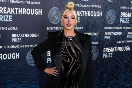 Photo for American singer, songwriter, actress and television personality Christina Aguilera (Xtina) arrives at the 9th Annual Breakthrough Prize Ceremony held at the Academy Museum of Motion Pictures on April 15, 2023 in Los Angeles, California, United States - Royalty Free Image