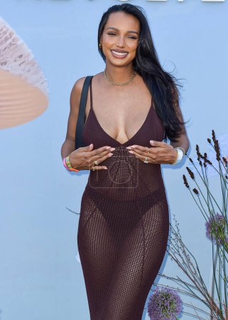 Photo for Jasmine Tookes arrives at the REVOLVE Festival 2023 celebrating the 20th Anniversary of REVOLVE in partnership with The h.wood Group on April 15, 2023 in Thermal, Coachella Valley, Riverside County, California, United States. - Royalty Free Image