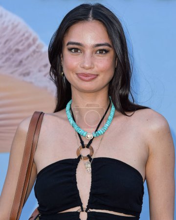 Photo for Kelsey Merritt arrives at the REVOLVE Festival 2023 celebrating the 20th Anniversary of REVOLVE in partnership with The h.wood Group on April 15, 2023 in Thermal, Coachella Valley, Riverside County, California, United States. - Royalty Free Image