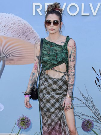 Photo for Paris Jackson arrives at the REVOLVE Festival 2023 celebrating the 20th Anniversary of REVOLVE in partnership with The h.wood Group on April 15, 2023 in Thermal, Coachella Valley, Riverside County, California, United States. - Royalty Free Image