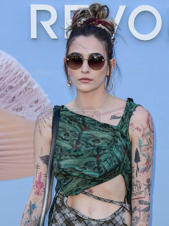 Photo for Paris Jackson arrives at the REVOLVE Festival 2023 celebrating the 20th Anniversary of REVOLVE in partnership with The h.wood Group on April 15, 2023 in Thermal, Coachella Valley, Riverside County, California, United States. - Royalty Free Image