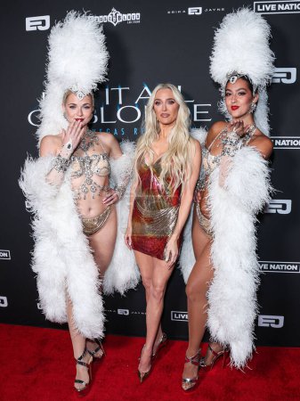 Photo for American singer and actress Erika Jayne (Erika Girardi) arrives at the Erika Jayne BET IT ALL ON BLONDE House of Blues Las Vegas Residency Announcement Event held at Bootsy Bellows Los Angeles on April 19, 2023 in West Hollywood - Royalty Free Image