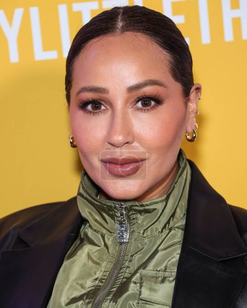 Photo for Adrienne Bailon Houghton arrives at the PrettyLittleThing X Kappa Launch Party held at the Sunset Room Hollywood on May 9, 2023 in Hollywood, Los Angeles, California, United States. - Royalty Free Image