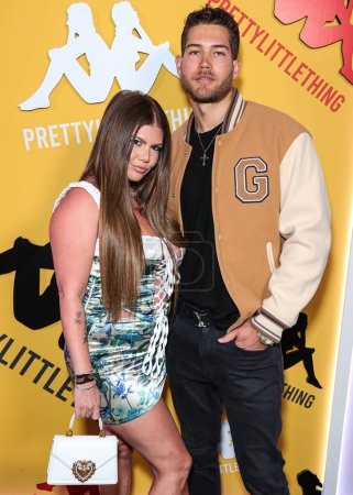 Photo for Chanel West Coast and boyfriend Dom Fenison arrive at the PrettyLittleThing X Kappa Launch Party held at the Sunset Room Hollywood on May 9, 2023 in Hollywood, Los Angeles, California, United States. - Royalty Free Image