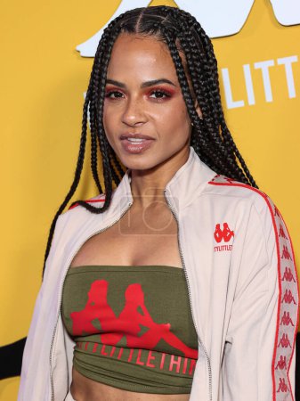 Photo for American actress, singer, songwriter and restauranter Christina Milian arrives at the PrettyLittleThing X Kappa Launch Party held at the Sunset Room Hollywood on May 9, 2023 in Hollywood, Los Angeles, California, United States. - Royalty Free Image