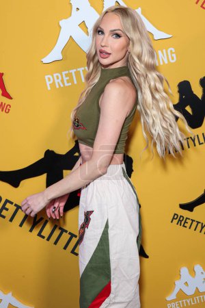 Photo for American real estate broker Christine Quinn arrives at the PrettyLittleThing X Kappa Launch Party held at the Sunset Room Hollywood on May 9, 2023 in Hollywood, Los Angeles, California, United States. - Royalty Free Image