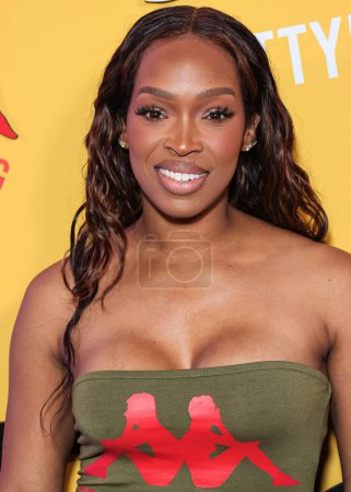 Photo for Khadijah Haqq arrives at the PrettyLittleThing X Kappa Launch Party held at the Sunset Room Hollywood on May 9, 2023 in Hollywood, Los Angeles, California, United States. - Royalty Free Image