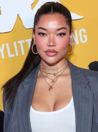 Photo for Ming Lee Simmons arrives at the PrettyLittleThing X Kappa Launch Party held at the Sunset Room Hollywood on May 9, 2023 in Hollywood, Los Angeles, California, United States. - Royalty Free Image