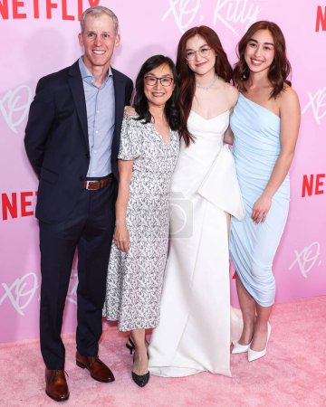 Photo for Jamie Cathcart, Mamie Cathcart, Anna Cathcart and Sara Cathcart arrive at the Los Angeles Premiere Event Of Netflix's 'XO, Kitty' Season 1 held at the Netflix Tudum Theater on May 11, 2023 in Hollywood, Los Angeles, California, United States. - Royalty Free Image