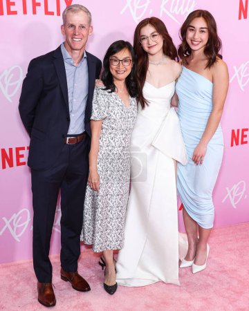 Photo for Jamie Cathcart, Mamie Cathcart, Anna Cathcart and Sara Cathcart arrive at the Los Angeles Premiere Event Of Netflix's 'XO, Kitty' Season 1 held at the Netflix Tudum Theater on May 11, 2023 in Hollywood, Los Angeles, California, United States. - Royalty Free Image