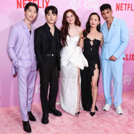 Photo for Sang Heon Lee, Minyeong Choi, Anna Cathcart, Gia Kim and Anthony Keyvan arrive at the Los Angeles Premiere Event Of Netflix's 'XO, Kitty' Season 1 held at the Netflix Tudum Theater on May 11, 2023 in Hollywood, Los Angeles, California, United States. - Royalty Free Image