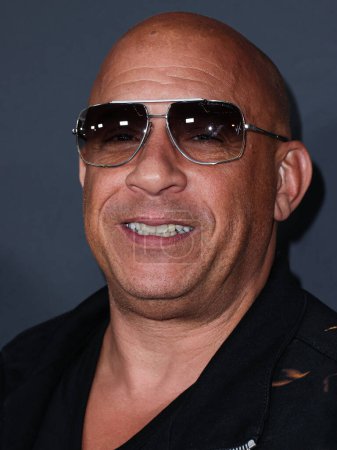 Photo for Vin Diesel arrives at the Charlize Theron Africa Outreach Project (CTAOP) 2023 Block Party held at the Universal Studios Backlot on May 20, 2023 in Universal City, Los Angeles, California, United States. - Royalty Free Image