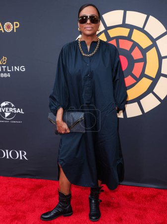 Photo for Aisha Tyler arrives at the Charlize Theron Africa Outreach Project (CTAOP) 2023 Block Party held at the Universal Studios Backlot on May 20, 2023 in Universal City, Los Angeles, California, United States. - Royalty Free Image