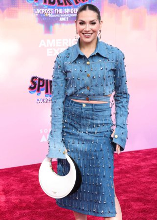 Photo for American dancer, choreographer and actress Allison Holker arrives at the World Premiere Of Sony Pictures Animation's 'Spider-Man: Across The Spider Verse' held at the Regency Village Theater on May 30, 2023 in Westwood, Los Angeles, California - Royalty Free Image