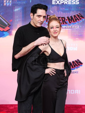 Photo for David Dastmalchian and Evelyn Leigh arrive at the World Premiere Of Sony Pictures Animation's 'Spider-Man: Across The Spider Verse' held at the Regency Village Theater on May 30, 2023 in Westwood, Los Angeles, California, United States. - Royalty Free Image