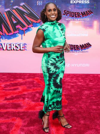 Photo for American actress Issa Rae arrives at the World Premiere Of Sony Pictures Animation's 'Spider-Man: Across The Spider Verse' held at the Regency Village Theater on May 30, 2023 in Westwood, Los Angeles, California, United States. - Royalty Free Image