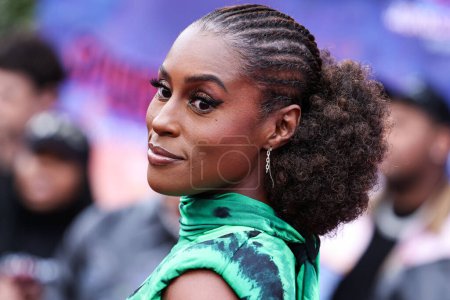 Photo for American actress Issa Rae arrives at the World Premiere Of Sony Pictures Animation's 'Spider-Man: Across The Spider Verse' held at the Regency Village Theater on May 30, 2023 in Westwood, Los Angeles, California, United States. - Royalty Free Image