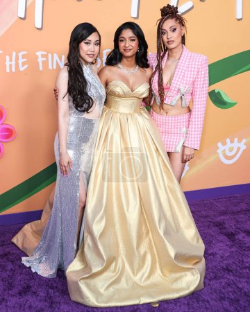 Photo for Ramona Young, Maitreyi Ramakrishnan and Lee Rodriguez arrive at the Los Angeles Premiere Screening Event Of Netflix's 'Never Have I Ever' Season 4 - The Final Season held at the Regency Village Theatre on June 1, 2023 in Westwood, Los Angeles - Royalty Free Image