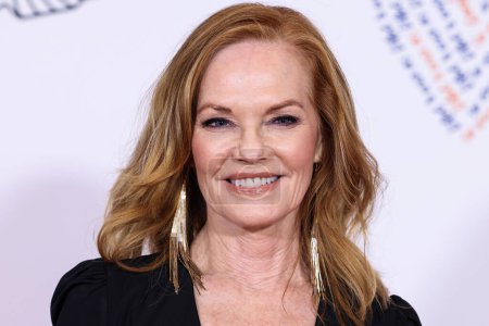 Photo for American actress Marg Helgenberger arrives at the 30th Annual Race To Erase MS Gala held at the Fairmont Century Plaza on June 2, 2023 in Century City, Los Angeles, California, United States. - Royalty Free Image