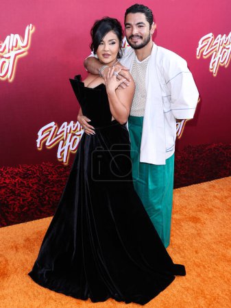 Photo for Annie Gonzalez and Bobby Soto arrive at the Los Angeles Special Screening Of Searchlight Pictures' 'Flamin' Hot' held at the Hollywood American Legion Post 43 at Hollywood Legion Theater on June 9, 2023 in Hollywood, Los Angeles, California - Royalty Free Image