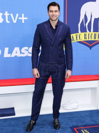 Photo for American actor, Internet personality and model Pierson Fode arrives at Apple TV+'s 'Ted Lasso' Season 3 FYC Red Carpet held at the Saban Media Center at the Television Academy on June 10, 2023 in North Hollywood, Los Angeles, California, United State - Royalty Free Image