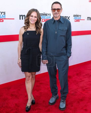 Photo for American film producer Susan Downey and husband/American actor and producer Robert Downey Jr. arrive at the Los Angeles Premiere Of MAX Original Series' 'Downey's Dream Cars' Season 1 held at the Petersen Automotive Museum on June 16, 2023 - Royalty Free Image