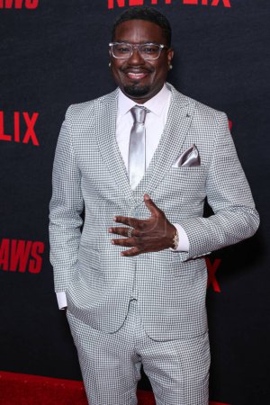 Téléchargez les photos : L'acteur et humoriste américain Lil Rel Howery arrive à la première de "The Out-Laws" de Netflix à Los Angeles le 26 juin 2023 à Los Angeles, Californie, États-Unis. - en image libre de droit