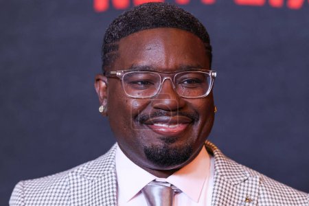 Photo for American actor and comedian Lil Rel Howery arrives at the Los Angeles Premiere Of Netflix's 'The Out-Laws' held at Regal LA Live on June 26, 2023 in Los Angeles, California, United States. - Royalty Free Image