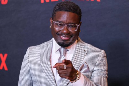 Photo for American actor and comedian Lil Rel Howery arrives at the Los Angeles Premiere Of Netflix's 'The Out-Laws' held at Regal LA Live on June 26, 2023 in Los Angeles, California, United States. - Royalty Free Image