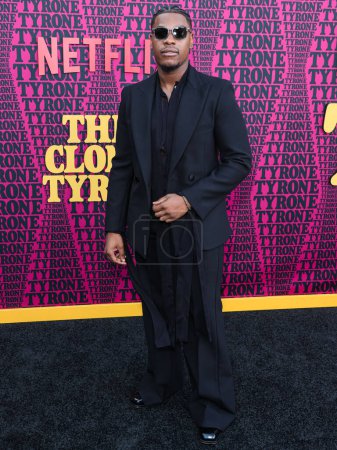 Photo for British actor and producer John Boyega arrives at the Los Angeles Premiere Of Netflix's 'They Cloned Tyrone' held at the Hollywood American Legion Post 43 at Hollywood Legion Theater on June 27, 2023 in Hollywood, Los Angeles, California - Royalty Free Image
