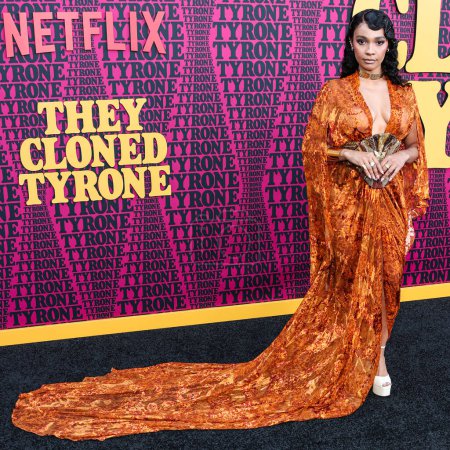 Photo for Megan Sousa arrives at the Los Angeles Premiere Of Netflix's 'They Cloned Tyrone' held at the Hollywood American Legion Post 43 at Hollywood Legion Theater on June 27, 2023 in Hollywood, Los Angeles, California, United States. - Royalty Free Image