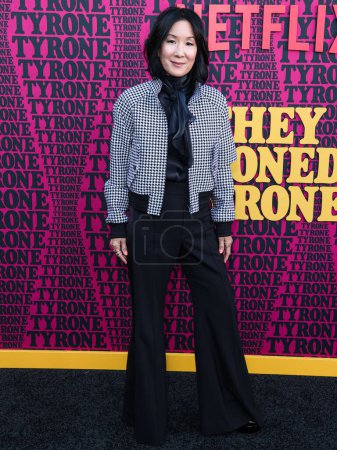 Photo for Dana Sano arrives at the Los Angeles Premiere Of Netflix's 'They Cloned Tyrone' held at the Hollywood American Legion Post 43 at Hollywood Legion Theater on June 27, 2023 in Hollywood, Los Angeles, California, United States. - Royalty Free Image