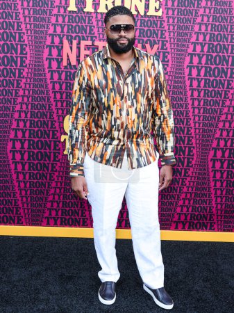 Photo for Eric B. Robinson Jr. arrives at the Los Angeles Premiere Of Netflix's 'They Cloned Tyrone' held at the Hollywood American Legion Post 43 at Hollywood Legion Theater on June 27, 2023 in Hollywood, Los Angeles, California, United States. - Royalty Free Image