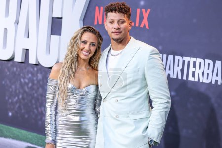 Photo for Brittany Mahomes and Patrick Mahomes arrive at the Los Angeles Premiere Of Netflix's 'Quarterback' Season 1 held at the Netflix Tudum Theater on July 11, 2023 in Hollywood, Los Angeles, California, United States. - Royalty Free Image