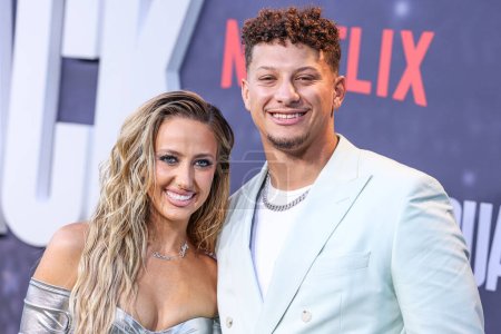Photo for Brittany Mahomes and Patrick Mahomes arrive at the Los Angeles Premiere Of Netflix's 'Quarterback' Season 1 held at the Netflix Tudum Theater on July 11, 2023 in Hollywood, Los Angeles, California, United States. - Royalty Free Image