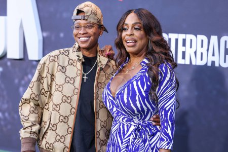Photo for Jessica Betts and wife Niecy Nash Betts arrive at the Los Angeles Premiere Of Netflix's 'Quarterback' Season 1 held at the Netflix Tudum Theater on July 11, 2023 in Hollywood, Los Angeles, California, United States. - Royalty Free Image