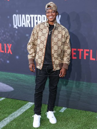 Photo for American singer and actress Jessica Betts arrives at the Los Angeles Premiere Of Netflix's 'Quarterback' Season 1 held at the Netflix Tudum Theater on July 11, 2023 in Hollywood, Los Angeles, California, United States. - Royalty Free Image