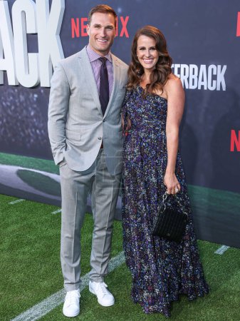 Photo for Kirk Cousins and wife Julie Hampton arrive at the Los Angeles Premiere Of Netflix's 'Quarterback' Season 1 held at the Netflix Tudum Theater on July 11, 2023  in Hollywood, Los Angeles - Royalty Free Image