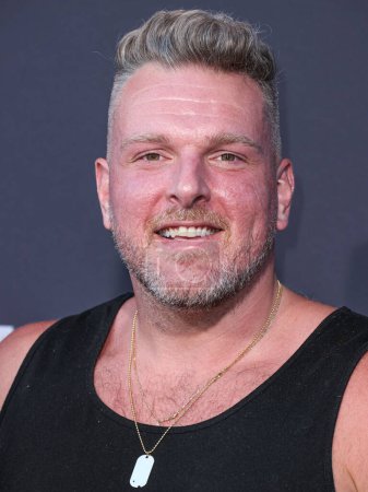 Photo for Former football punter and kickoff specialist Pat McAfee arrives at the Los Angeles Premiere Of Netflix's 'Quarterback' Season 1 held at the Netflix Tudum Theater on July 11, 2023 in Hollywood, Los Angeles - Royalty Free Image