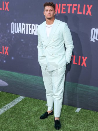 Photo for Patrick Mahomes arrives at the Los Angeles Premiere Of Netflix's 'Quarterback' Season 1 held at the Netflix Tudum Theater on July 11, 2023 in Hollywood, Los Angeles - Royalty Free Image