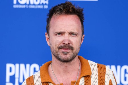 Photo for American actor and producer Aaron Paul arrives at Kershaw's Challenge 10th Annual Ping Pong 4 Purpose 2023 Charity Event Celebrity Tournament held at Dodger Stadium on July 27, 2023 in Elysian Park, Los Angeles, California, United States. - Royalty Free Image