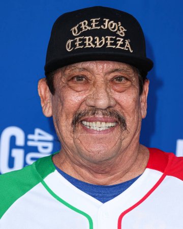 Photo for American actor Danny Trejo arrives at Kershaw's Challenge 10th Annual Ping Pong 4 Purpose 2023 Charity Event Celebrity Tournament held at Dodger Stadium on July 27, 2023 in Elysian Park, Los Angeles, California, United States. - Royalty Free Image
