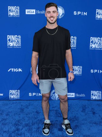 Photo for Major League Baseball Michael Grove arrives at Kershaw's Challenge 10th Annual Ping Pong 4 Purpose 2023 Charity Event Celebrity Tournament held at Dodger Stadium on July 27, 2023 in Elysian Park, Los Angeles, California, United States. - Royalty Free Image