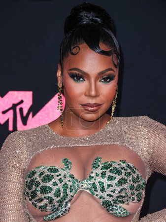 Photo for Ashanti arrives at the 2023 MTV Video Music Awards held at the Prudential Center on September 12, 2023 in Newark, New Jersey, United States. - Royalty Free Image