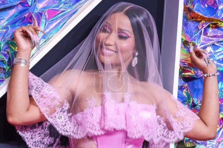 Téléchargez les photos : Nicki Minaj arrive aux MTV Video Music Awards 2023 au Prudential Center le 12 septembre 2023 à Newark, New Jersey, États-Unis. - en image libre de droit