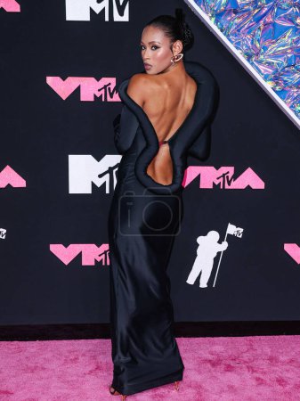 Photo for Pretty Vee arrives at the 2023 MTV Video Music Awards held at the Prudential Center on September 12, 2023 in Newark, New Jersey, United States. - Royalty Free Image