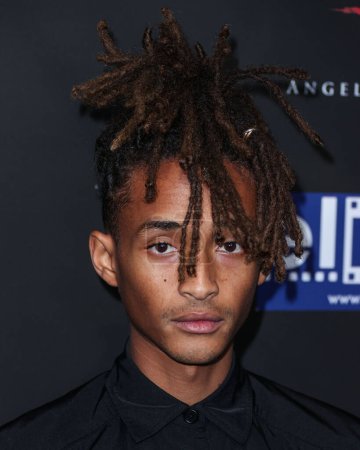 Photo for American rapper and actor Jaden Smith arrives at the 23rd Annual Screamfest Horror Film Festival - Opening Night - Los Angeles Premiere Of Sumerian Films 'Divinity' held at the TCL Chinese Theatre IMAX on October 10, 2023 in Hollywood, Los Angeles - Royalty Free Image