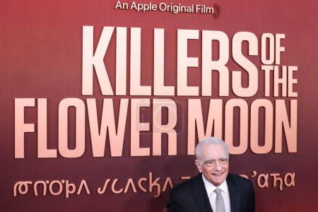 Téléchargez les photos : Le cinéaste et acteur américano-italien Martin Scorsese arrive à la première de "Killers Of The Flower Moon" d'Apple TV + au Dolby Theatre le 16 octobre 2023 à Hollywood, Los Angeles, Californie, États-Unis. - en image libre de droit