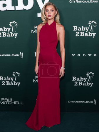 Photo for Elsa Hosk wearing Alaia arrives at the 2023 Baby2Baby Gala Presented By Paul Mitchell held at the Pacific Design Center on November 11, 2023 in West Hollywood, Los Angeles, California, United States. - Royalty Free Image